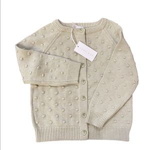 NWT: JAMIE KAY Dotty Kids Cardigan - Alfalfa Marle (7Y-8Y)